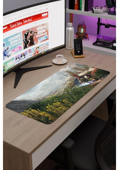 Horizon Zero Kaymaz Dikişli Kauçuk Oyuncu Mousepad V2 - 70x30 Xl Gaming Mouse Pad Fare Altlığı