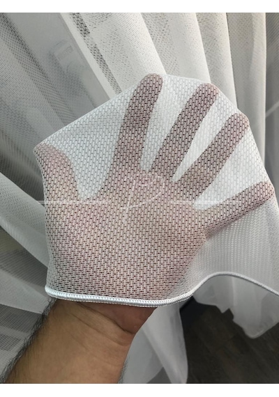 Tül Perde Örme Kumaş Karınca Desen 2 Renk Seçeneği Çok Renkli