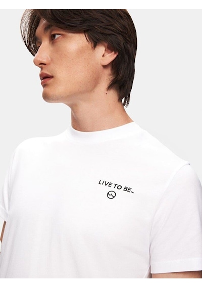 Ltb Nızoka Erkek Sıfır Yaka Kısa Kol T-shirt 1225840056089 Beyaz