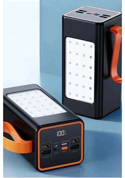 50000mah Hızlı Şarj Powerbank 22.5w Powerbank Kamp Led Işıklı