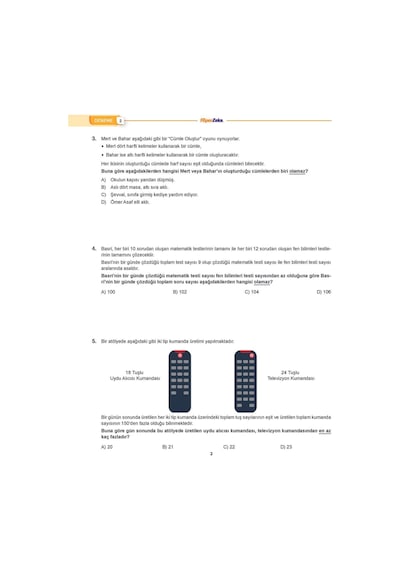 2027 8. Sınıf Haftalık Hep Matematik 40 Deneme