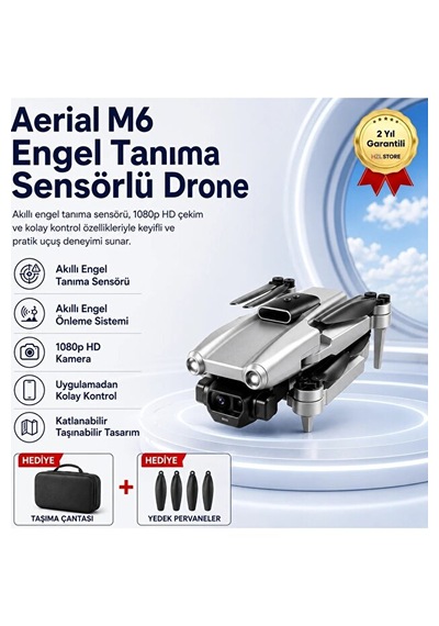 Engel Tanıma Sensörlü 4k Hd Kameralı Katlanabilir Akıllı Drone - Ekranlı Kumanda