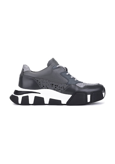 Tamer Tanca Erkek Hakiki Deri Gri Sneakers & Spor Ayakkabı 1145 12546-y Erk Ayk Y246 Grı Prst