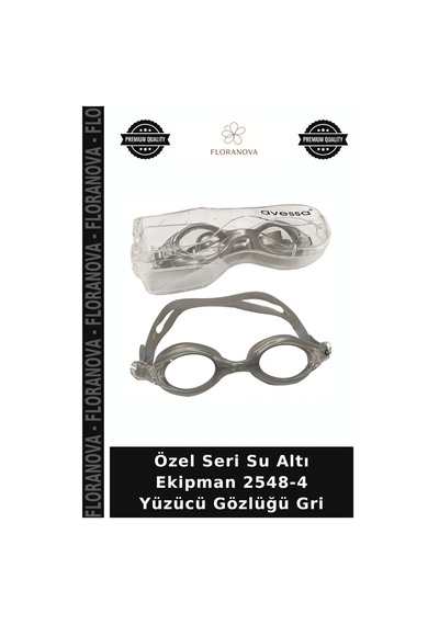 Özel Seri Su Altı Ekipman 2548-4 Yüzücü Gözlüğü Gri