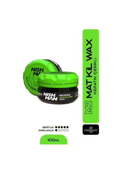 M2 Keratin Mat Görünümlü Kil Wax - 100 Ml