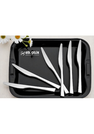 Yemek Bıçağı 12 Parça 12 Kişilik 18/0 Kalite 3 Mm Kalınlık Paslanmaz Çelik