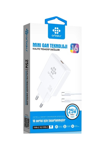 Ren.ga.renk Mini Gan Teknoloji 25w Type-c To Type-c Hızlı Şarj Cihazı Arb-015t Rengaren Standart