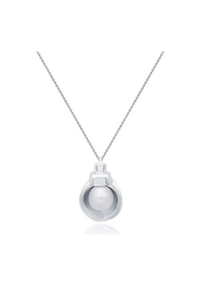 Diamond Line-Gülaylar - Beyaz Altın 14 Ayar Inci Kolye N11.24923