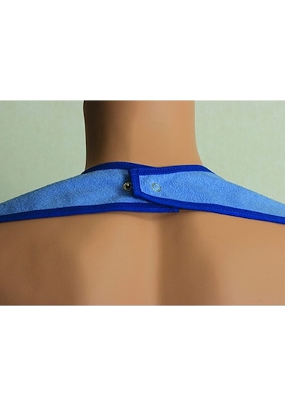 Ata Exclusive Fabric Cepli Çıtçıtlı Sıvı Geçirmez Yıkanabilir Yetişkin Hasta Yemek Önlüğü