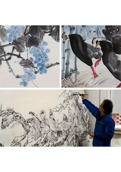 Çini Tahrir, Seramik Boyama, Çini Boyama, Vazo, Sırlama, Resim, Hasır Fırçalık, Brush Yazı-18'li Set