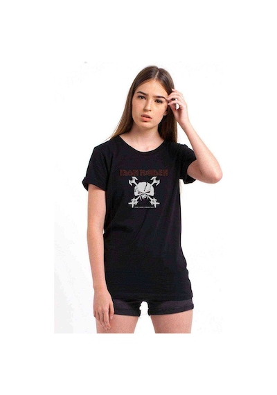 Iron Maiden Baskılı Siyah Kadın Tshirt (534295410)