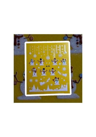 No:19 - 3d Tasarım Yapışkan Tırnak Sticker Tırnak Dövmesi Nail Art