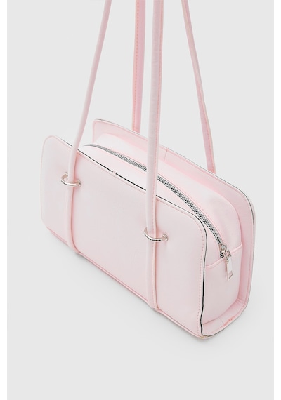 Shule Bags Hansal Metal Detaylı Baget Çanta Pudra Pembe