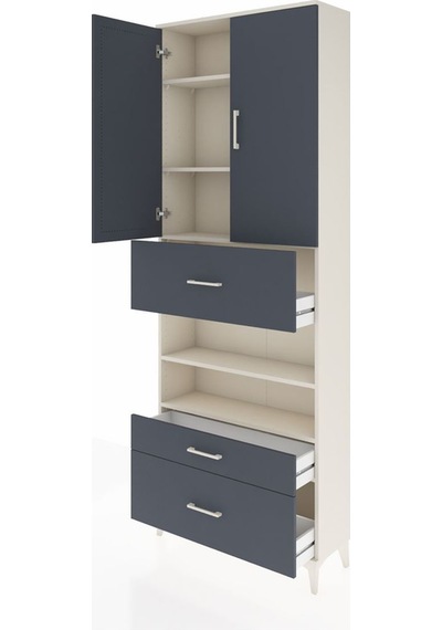Arges Dolap 5 Raflı 3 Çekmeceli 2 Kapaklı 88x30x243 Aytaşı-an... Aytaşı