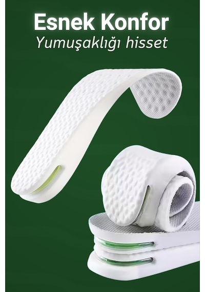 Dopar Boy Uzatma Tabanlık 2 Cm Hava Yastıklı Şok Emici Nefes Alabilen İç Taban 35-44