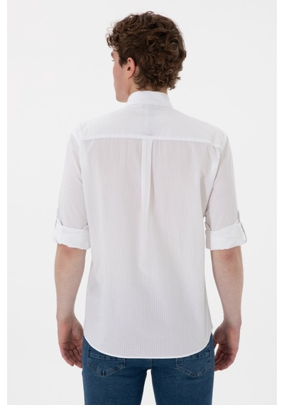 U.S. Polo Assn. U.s. Polo Assn. Erkek Beyaz Uzun Kollu Regular Gömlek 2170101