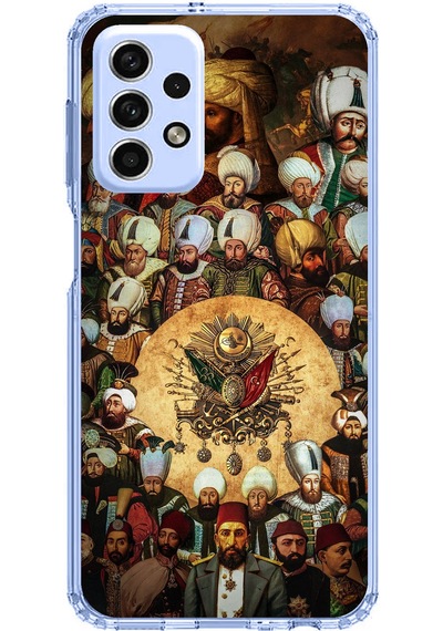 Samsung Galaxy A33 Uyumlu Osmanlı Padişahları Baskılı Silikon Kılıf Renkli