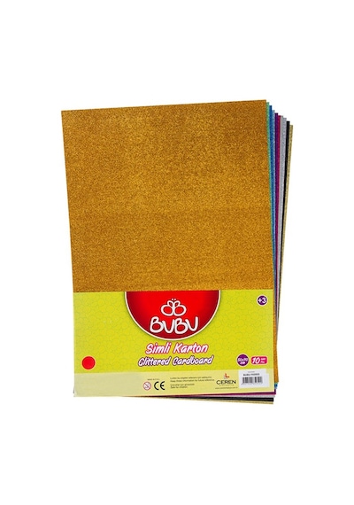 Bu-Bu Karton Simli 10 LU 50x70 Karışık Renk BUBU-FK0003