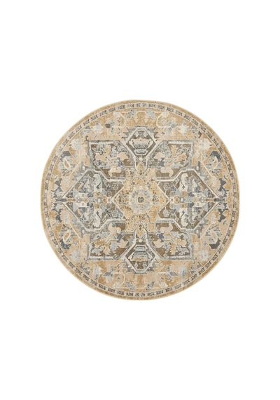 Ikea Jarnvag Yuvarlak Halı 195 X 195 Cm Bej - Koyu Bej