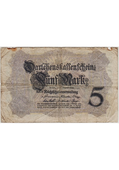 Almanya 5 Mark 1914 Temiz.