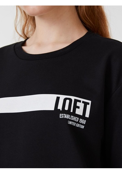 LOFT Regular Fit Kadın Sweatshirt Lf2031530 Q1.v1 Siyah