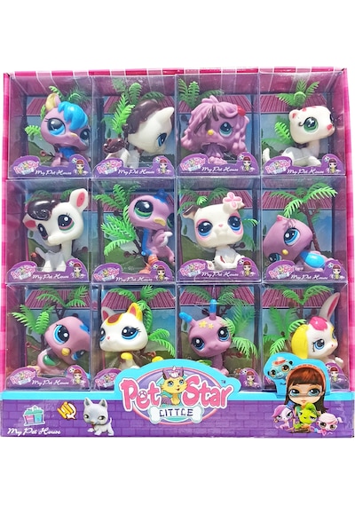 Miniş Seti 12'li Pet Star Aksesuarlı Oyuncak Miniş Seti
