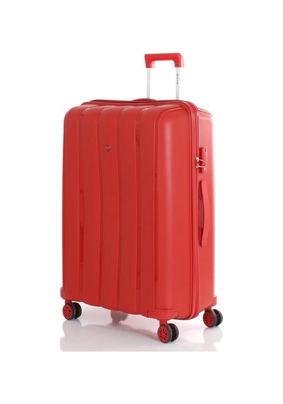 Mçs Bavul Büyük Ve Kabin 2li Set Kırılmaz Silikon Valiz V305 Kırmızı