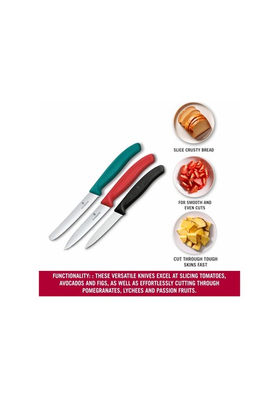Ayrex Victorinox 6.7116.34c1 Swiss Classic 3lü Bıçak Set, Renkli Diğer