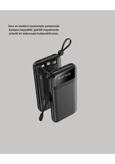 Hubrendy Tekno Taşınabilir 20.000 Mah Hızlı Şarj Powerbank 4 Çıkışlı Diğer