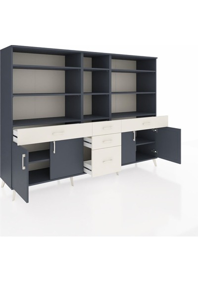 Hyperion Dolap 11 Raflı 5 Çekmeceli 4 Kapaklı 220x44x163 Antrasit Antrasit-antrasit/aytaşı Hyperion Dolap 11 Raflı 5 Çekmeceli 4 Kapaklı 220x44x163 Antrasit Antrasit-antrasit/aytaşı