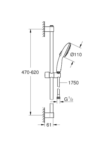 Grohe Tempesta 110 Duş Seti 3 Akışlı Rain, Jet, Massage - 26916003 Gümüş