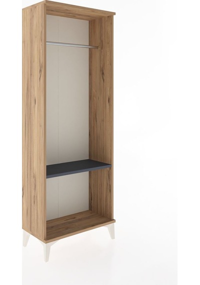 Arges Dolap Tek Raflı Kapaklı Tek Askılı 60x30x163 Çam-antrasit Atlas Çam Arges Dolap Tek Raflı Kapaklı Tek Askılı 60x30x163 Çam-antrasit Atlas Çam