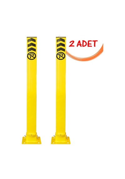 Otopark Direk Kilitli Bariyer Demiri Katlanır Araç Kilitli Yatar Park Bariyeri 75 Cm 2 Adet