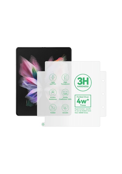 Samsung Uyumlu Galaxy Z Fold 2 Zore Hizalama Aparatlı S-fit Body Ekran Koruyucu