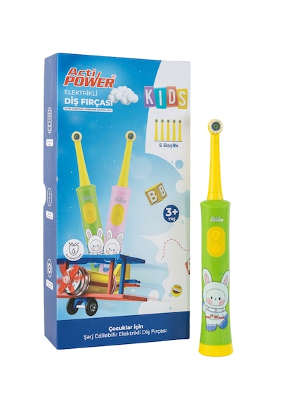 Acti Power Kids Elektrikli Şarjlı Sonic Çocuk Diş Fırçası + 5 Yedek Başlık