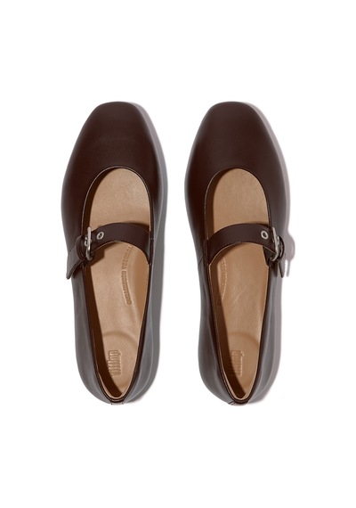 D07 Chocolat Babet Kadın E3d-090 / D07 Fitflop Delıcato Soft Leather Mary Janes D07 Chocolat