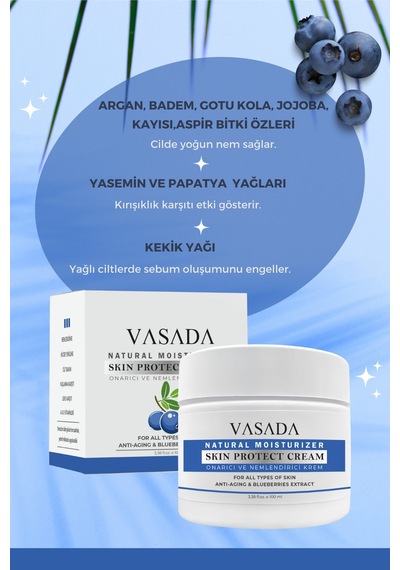 Vasada Onarıcı Nemlendirici El ve Yüz Cilt Bakım Kremi 100 ML