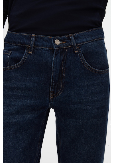 D's Damat Ds Damat Comfort Fit Lacivert Düz Jean Kot Beş Cepli Yıkamalı Denim Pantolon 3hcj3ort00103 101