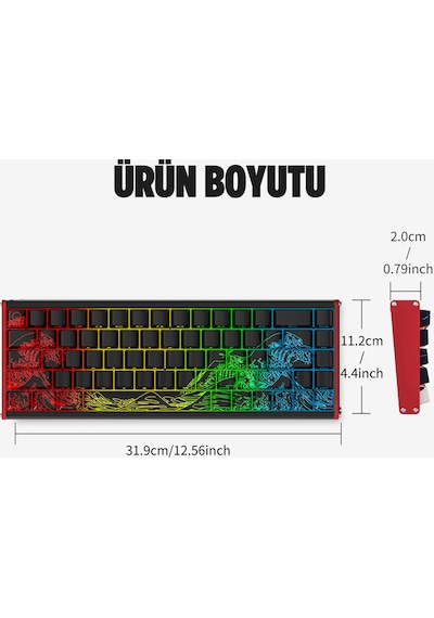 Alux 68 Max He- Kablolu Manyetik Switch Klavye- 8.000hz Alüminyum Gövde Argb
