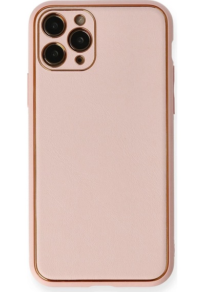 Newface - 841 - iPhone Uyumlu 11 Pro Kılıf Coco Deri Silikon Kapak - Novapazr - - Pembe