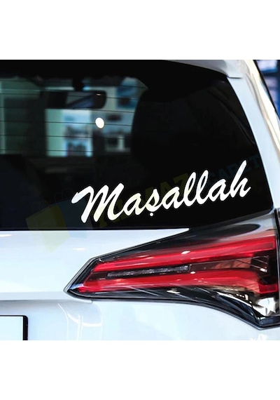 Maşallah Oto Sticker Etiket Araba Yapıştırma Kaliteli Folyo Süper