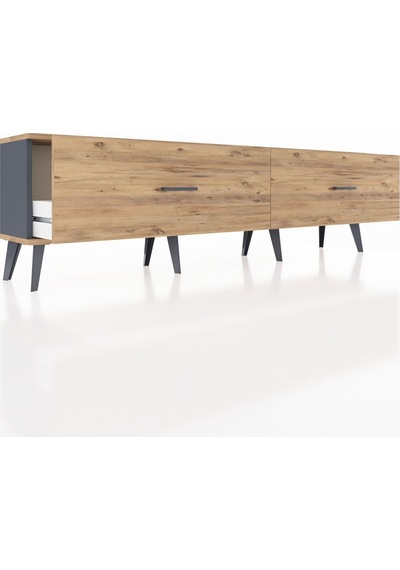 Arges Tv Ünitesi 2 Çekmeceli 176x30x51 Antrasit-çam/çam Atlas Çam/atlas Çam Arges Tv Ünitesi 2 Çekmeceli 176x30x51 Antrasit-çam/çam Atlas Çam/atlas Çam