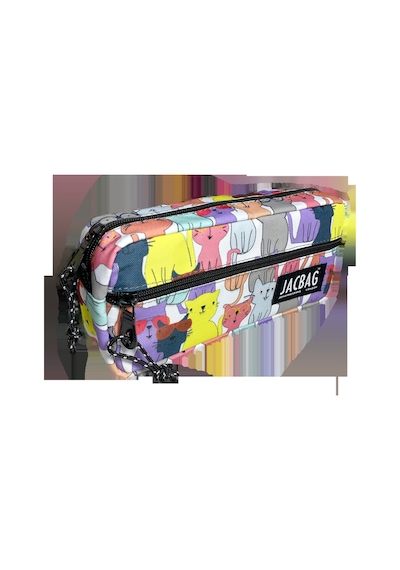 Jacbag Dual Zıp-iki Fermuarlı Kalemkutu - Sari Kedi Sari Kedi