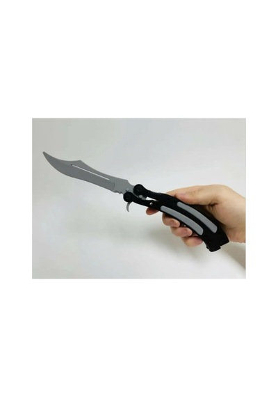 Cs2 Kelebek/butterfly Bıçak Plastik Gri Oyuncak 3d Keskin Değil