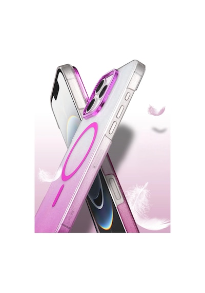 Uray Store Apple iPhone Uyumlu  16 Pro Glossy Magsafe Kapak - Mavi