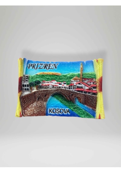 Prizren Kosova Polyester Kabartmalı Magnet 6,5x5 Cm Şehir Magneti Dekoratif Hediyelik Buzdolabı Süsü Kod:1862 41496040