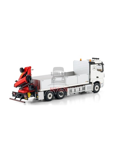 1/50 Mercedes-benz Actros Mp5 2.300mm Classıc Space Rıged Flatbed Truck 6x2 Tag Axle Wıth Palfınger Pk 19.001 Sld 5 Vinçler