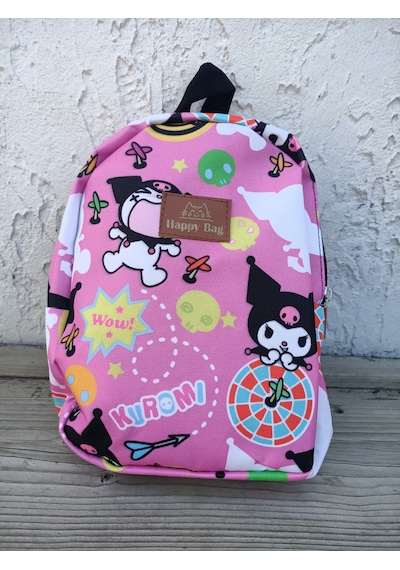 Huzurlu Adımlar Kuromi Çanta Karışık Desen Pembe