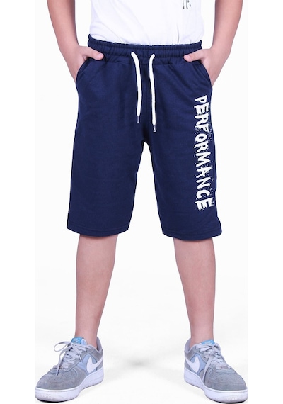 Fyk Kids Performance Yazı Baskılı, Erkek Çocuk Kapri&şort Lacivert