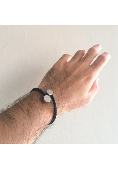 Ferizz 316l Çelik Siyah Erkek Bileklik Eblk-364